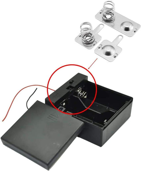 12Pairs Battery Springs AAA Battery Negative to Positive Conversion Spring Contact Nickle Plated 9x9mm...