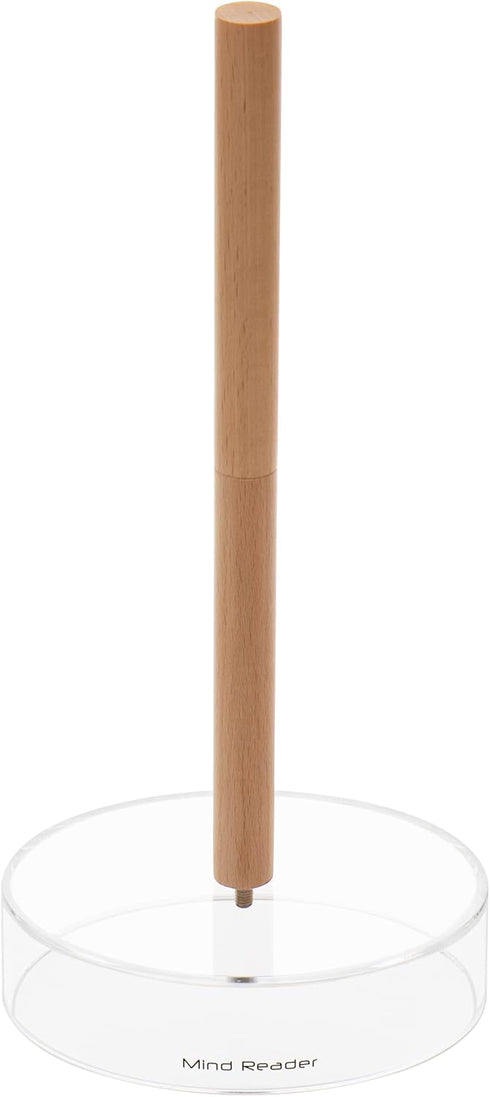 Mind Reader Paper Towel Holder, Kichen Storage, Countertop Organizer, Caddy, Kitchen, Acrylic, 6"L x 6"W x 14.65"H, Brown...