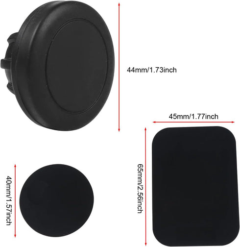 2 Pack Magnetic Phone Holder Mount Magnet and Metal Plate with 17mm Ball Joint Socket Replacement Base for Car Smartphone Stand Air Vent Windshiel...