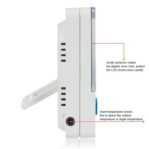 Fridge Freezer Thermometer Max/Min Memory LXSZRPH High & Low Temperature Alarms Settings with LED Indicator Digital Refrigeration Thermometer with...