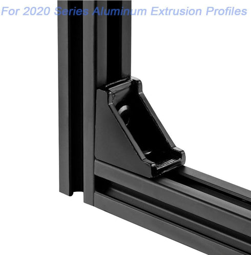 10Sets 2020 Corner Bracket Connectors for 2020 Series 6mm Slot Aluminum Extrusion Profile Accessories(Black)...