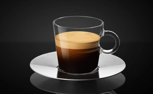 Nespresso Set Glass Collection Espresso Cups & Saucers,A & P Cahen Design,New...