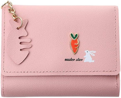 Wallet For Women Girl, Tri-Folded Wallet Cash Pocket With Id Window, Slim Trifold Credit Card Holder Minimalist Coin Pocket(wine red)...