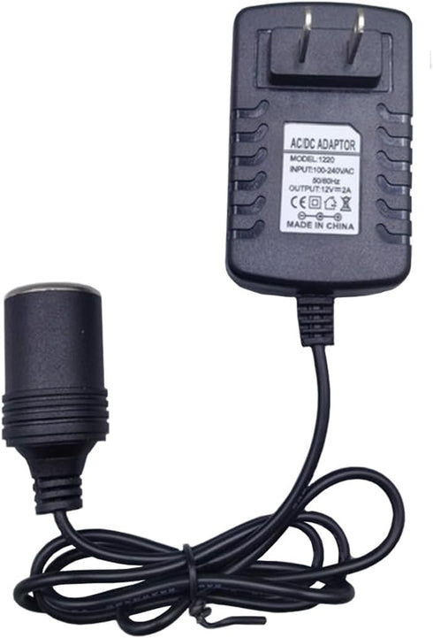 100-240V 12V 2A 24W AC to DC Converter, Portable Power Adapter Car Cigarette Lighter Socket, Auto Power Supply Transformer for Inflator Car Refrig...