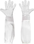 Mr.Bee Beekeeping Supply Goatskin Leather Beekeeper Gloves with Vent Long Canvas Sleeve & Elastic Cuff M...