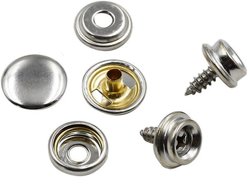 Yoohey 20 Sets Boat Canvas Snaps 3/8 Inch Snaps Fastener Screw Snaps Stainless Steel Heavy Duty Snaps Button with Setting Tool for Boat...