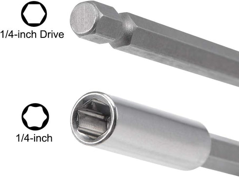uxcell 2 Pcs 1/4 Inch Hex Shank by 4 Inch Magnetic Bit Holder Extension, Quick Release Screwdriver Drill Bit Power Tool...