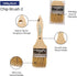 Pro Grade - Chip Paint Brushes - 12 Ea 2 Inch Chip Paint Brush Light Brown...