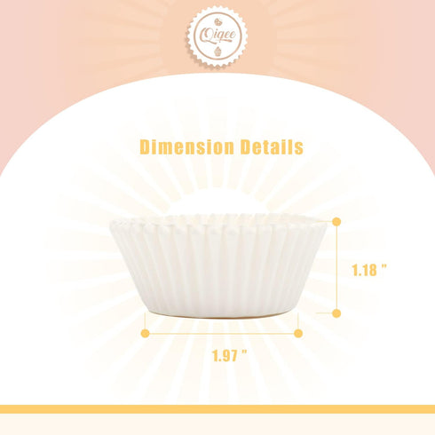 qiqee 1000pcs White Cupcake Liners Muffin Linner No Smell, Food Grade Baking Cups?Standard Size?...