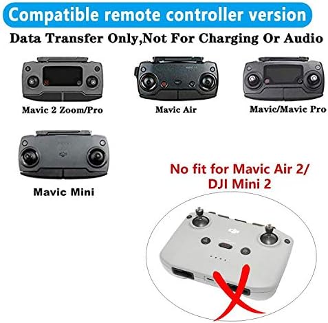 Hanatora 8.14 Inch Micro AB to Standard Micro USB Remote Controller Cable for DJI Mavic Mini,Mini SE,Mavic 2 Pro/Zoom,Mavic Air,Mavic Pro Platinum...