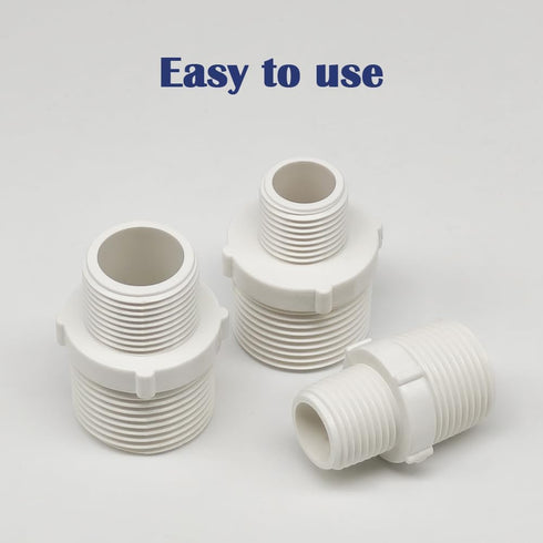 10PCS 1/2" to 3/4" PVC Pipe Fittings Nipple G1/2 X G3/4 Male to Male Thread Coupling Hex Straight Adapter Connector...