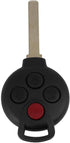 uxcell New Replacement Keyless Remote Car Key KR55WK45144 315Mhz PCF7941 Chip 3+1 4 Button for Mercedes Benz Smart Fortwo 2008-2015...