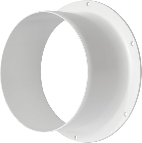 5" Inch Pack of 2 - Duct Connector Flange, Plastic Straight Pipe Flange for Heating Cooling Ventilation System - Ducting Coupling Wall Plate - Ass...