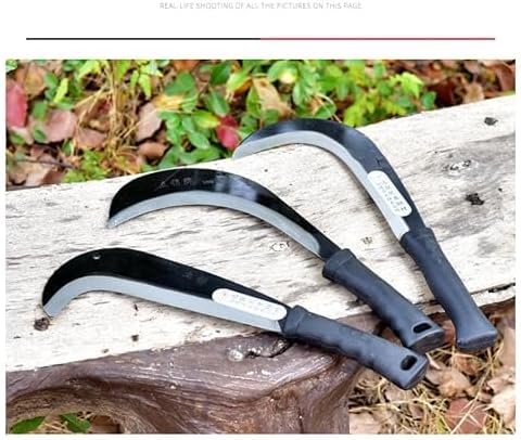 Brush Clearing Sickle,Japanese Weeding Sickle with 7.08-Inch Carbon Steel Blade - Gardening/Farming/Landscaping Hand Sickle with Grip, BLACK, 3441...