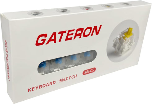 Gateron G Blue Pro 3.0 Switches Pre-lubed 3pin RGB SMD Clicky for Gaming Mechanical Keyboard (36Pcs, Pro Blue 3.0)...