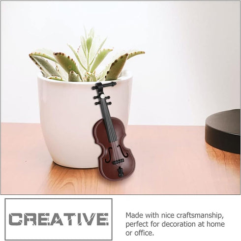 Zerodeko 8 Set of Mini Violin Miniature Musical Instruments Dollhouse Accessories Tiny Violin Model Desktop Decorations Party Favors for Kids Adul...