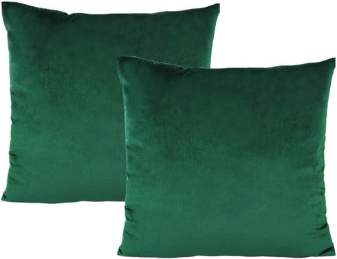 16x16 Throw Pillow Covers Set of 2 Dark Green Velvet Emerald Green Christmas Decor Xmas Decorative Cushion Cases Home Decoration for Car Couch Sof...