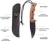 Compact Fixed Blade Knife Full Tang Short Knife Blade Wood Handle with Sheath Clip, Paracord for EDC Outdoor Camping Hiking Gift...