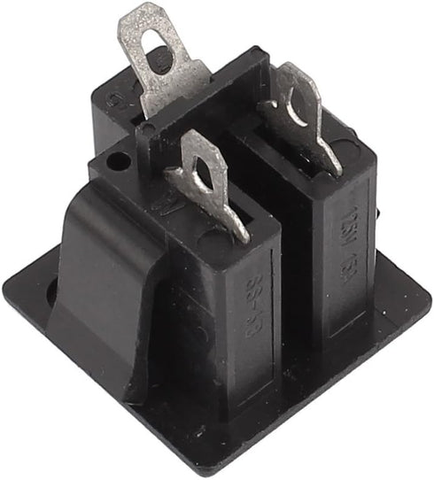 uxcell 5 Pcs AC 125V US Outlet Panel Mount Power Rewiring Socket Black...