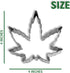 Marijuana Leaf Plant Cookie Cutter Stainless Steel 4" Smoke Pot Joint Leaf Bud Cake Mold for DIY Pastry Bakeware Brownie Biscuit Clay Mould Decora...