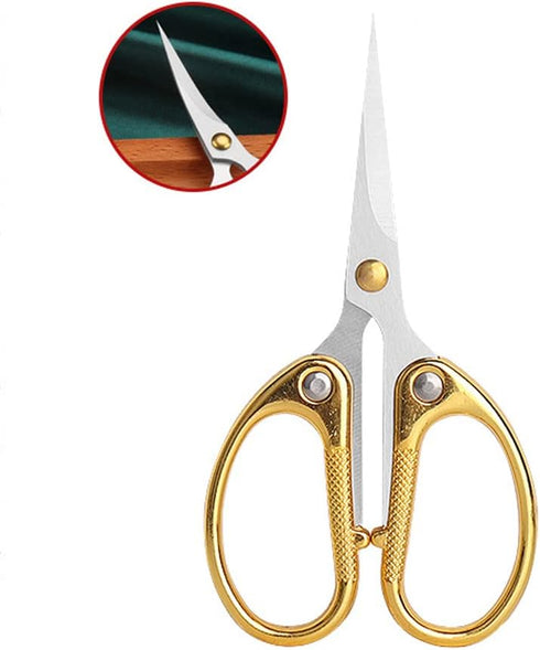 4.5" Cute Embroidery Scissors with Curved Tip for Sewing, Small Stainless Steel Sharp Scissors Craft Shear for DIY Craft Art Work Sewing Handicraf...
