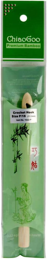 ChiaoGoo Crochet Hook Bamboo Natural Size US P (11.5mm) 1022-P...
