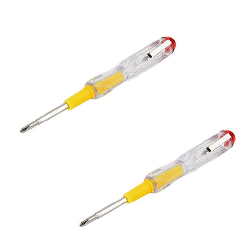 2 Pcs Multifunction LED Electric Test Tester Pen 100-500V Screwdriver Voltage Detector Probe Tool for Household Electrician Circuit Test...