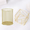 2Pcs ( Square + Circle ) Post Note Holder + Pen Holders,Gold Metal suit for Desk Memo?tableware?flowers?marker pencil Storage,Home Office Supplies...