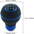 5 Speed Shift Knob Round Ball Gear Stick Leather Shifter Knob Handle Transmissions Fit Most Manual Cars Truck SUV Vehicle (Black+Blue)...