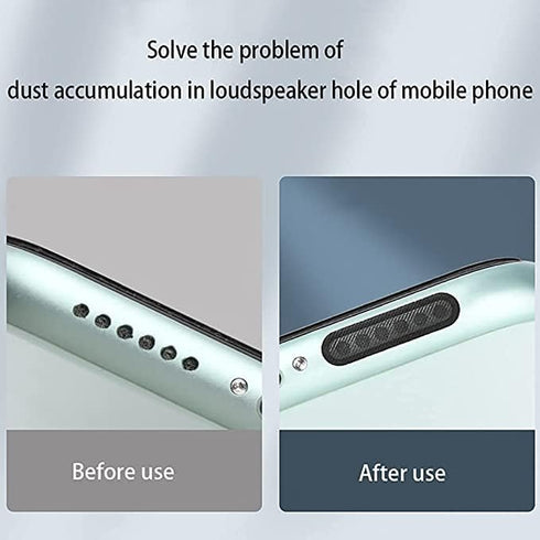 iPhone Speaker Dust Protector Stickers Set, Phone Speaker Protector Net with Cleaning Kit for Mobile Speaker Dust Protector Anti Dust Plug (24 Pie...