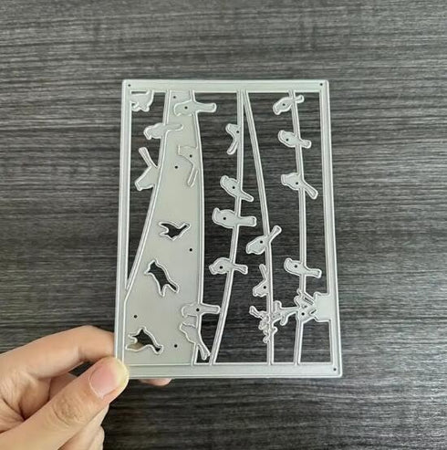 Bird on The Wire Metal Die Cuts for Card Making,Bird Flower Frame Card Cutting Dies Cut Stencils DIY Scrapbooking Album Embossing Paper Card Embos...