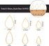 UNICRAFTALE 30 Pcs 3 Sizes Stainless Steel Linking Rings Teardrop Beading Hoop Link Earring Hoops for Jewelry Making Hollow Open Bezel Pendant Fra...