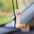 Duck Car Hanging Ornament, Cute Hanging Accessories for Rear View Mirror, Swinging Duck Pendant...