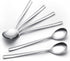 Korean Spoon,6 Pieces Soup Spoons Stainless Steel,Korean Spoons with Long Handles,8 Inch Rice Spoon Dinner Spoon Table Spoon Flatware Set for Home...
