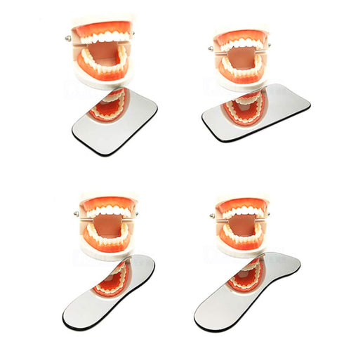 5Pcs Intraoral Mirrors Thicker Coated Two-sided Reflector Photographic Oral Mirror Titanium Plated Glass Intraoral Mirror...