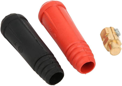 5Pcs Quick Plug, Welding Cable Joint Quick Connector Pair Welding Machine 10-25 Square European Style Welding Machine Connector Long + Long Type R...