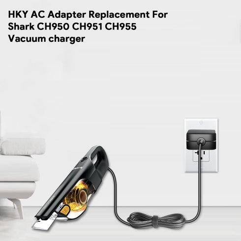 HKY AC Adapter Compatible with Shark CH951 CH950 CH955 UltraCyclone Pro Cordless Handheld Vacuum CH950 14 CH95014 CH950UKT CH950C CH95114 CH951C F...