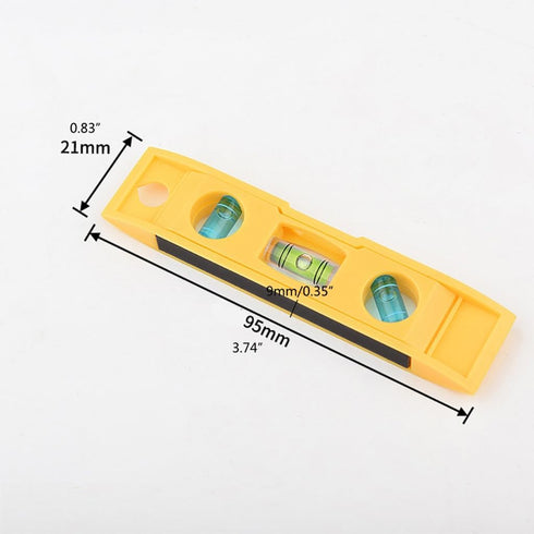 1Pc Yellow Bubble Level with Keychain Magnetic Torpedo Level Measuring Tool,Plumb/Level/45-Degree Measuring Level Bubble Fashion Measuring and Lay...