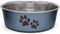 Loving Pets - Bella Bowls - Dog Food Water Bowl No Tip Stainless Steel Pet Bowl No Skid Spill Proof (Large, Blueberry Blue)...