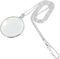 5X Magnifying Glass Pendant 1.6" Glass Lens Dia. and 35" Alloy Necklace (Silver)...