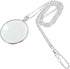 5X Magnifying Glass Pendant 1.6" Glass Lens Dia. and 35" Alloy Necklace (Silver)...