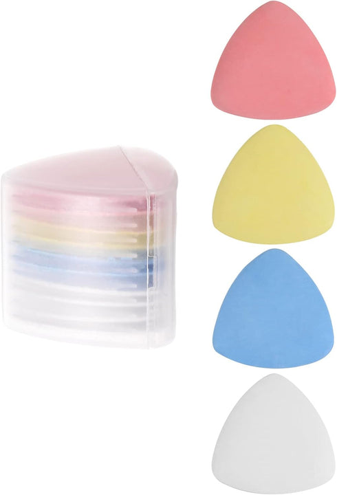 10pcs Tailors Chalk Triangle Sewing Chalk, Washable Fabric Marker with Plastic Storage Box for Crafting, Quilting, Sewing Supplies Accessories, Wh...