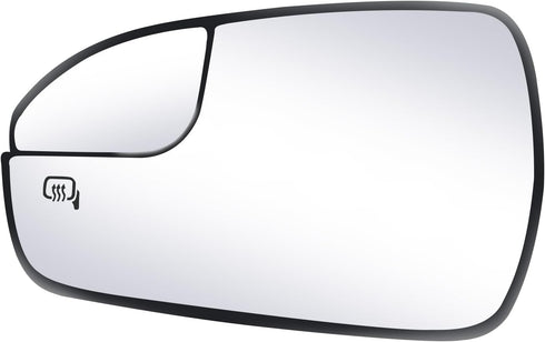 Driver Side Mirror Glass compatible with Ford Fusion 2013-2020, Heated, Back Plate, w/o Blind Spot Detect...