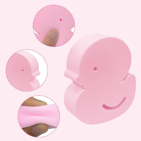 Soft Duck Shaped Bath Sponges, Reusable Shower Brush and Body Scrubber, Sponge Shower Scrubber for Women Adults (2Pcs, Pink)...