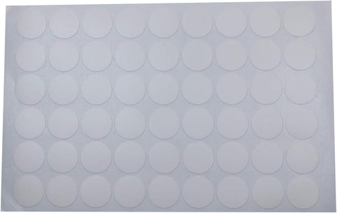 1 Sheet/54Pcs 20mm Wooden Furniture Accessories Self Adhesive PVC Material Decoration Furniture Cabinet Screw Cap Covers Hole Stickers (Light Whit...