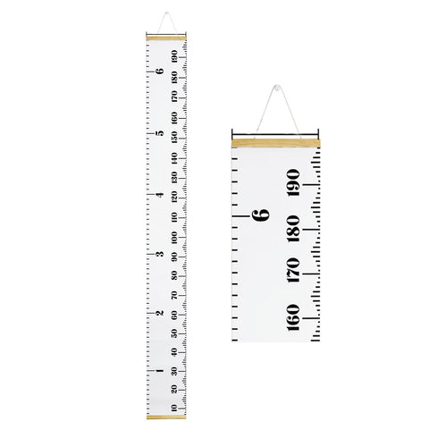 PandaEar Baby Height Growth Chart Ruler| Kids Boys Girls | Removable Wall Decor Measurement 79" x 7.9" (White)...