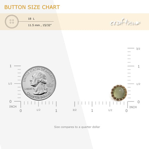 Clear Green Resin Inlaid Gravel Sewing Shank Buttons 20Pcs - 11.5mm, 15/32"...