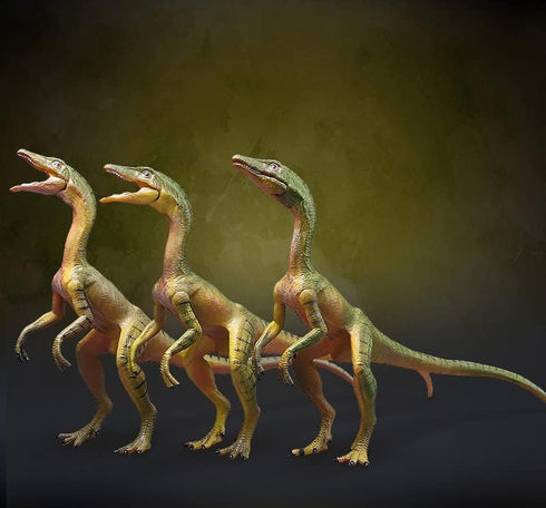 Gemini&Genius 2Pcs Compsognathus Dinosaur Toy Figurines with Moveable Jaw, Realistic Dinos Toys, Small Dinosaur Action Figure Toys, Great Gifts fo...
