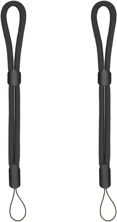 Adjustable Wrist Straps Hand Lanyard Compatible with iPhone Camera USB Flash Drives Key Chain and Other Portable Items Black Set of 2...