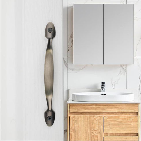 2 Pcs Pulls Gate Handle Kitchen Cabinet Handles Surface Polished Antique Ring Pulls Wardrobe Door Pull Handle with Screws for Cabinets...